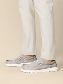 Men's Loafers Casual Dress Shoes Drive Breeze Slip-On Stretch Lightweight Comfortable Boat Shoes Lightweight Walking Work Soft - 米色 - 查看 5