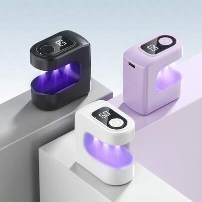 可充电迷你UV LED美甲灯，带双定时功能（30秒/60秒） - 便携式无线凝胶指甲油烘干机，电池续航时间长，固化速度快，设计小巧，适合家庭和美甲沙龙使用