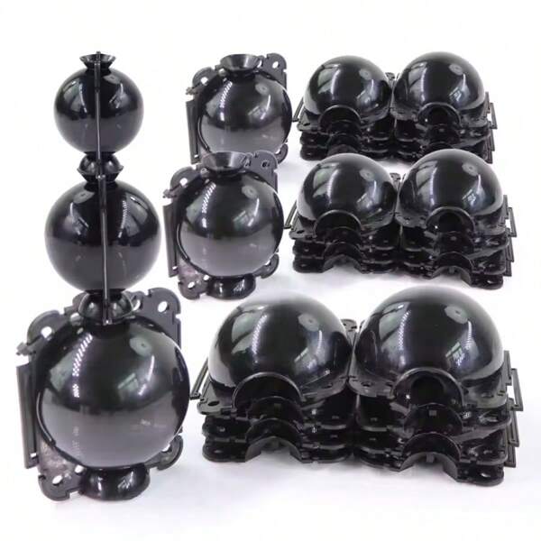 5pcs Black Reusable Plant Propagation Boxes - High Pressure Rooting Balls For Fast Growing & Sturdy Tree & Plant Clones, Air Layer Technology To Enhance Root Health, Ideal For Roses, Fruit Trees & More - Plastic That Won't Damage The Mother Plant