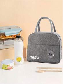 Cadou personalizat Personalizează-ți experiența de prânz de vară! Geantă de prânz personalizată avansată cu text - O geantă mare izotermă pentru prânz pentru studenți, începători și profesioniști - Perfectă pentru birouri, universități, naveta, călătorii și picnicuri în aer liber - Include pachete de gheață din folie de aluminiu reutilizabile pentru a menține mâncarea proaspătă în deplasare, folosind tehnologie embosată