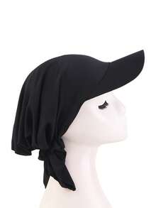 1 件装女士纯色棒球头巾帽，时尚休闲透气多功能运动帽，适合夏季和秋季，遮阳防紫外线