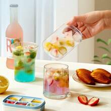 1 pieza Molde de cubitos de hielo para refrigerador, fácil liberación, anti-olores, 6 cubos