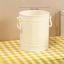 3Pcs Random Color Creative Simple Plastic Pen Holder Large Capacity Student Office Desktop Sundry Storage Box Makeup Brush DIY Storage Container,School Supplies,Back To School - Multicolor - View 6