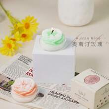 2Pcs Handcrafted Rose & Peony Flower Scented Candle Perfect For Yoga, Meditation, And Relaxation! Shaped Like A Lotus With Rich Fragrances, It's Reusable – You Can Use It As An Incense Burner Or Storage For Yoga Items.