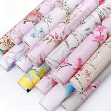 1 Roll Of 1m/2m/3m/5m/7m/10m Flowers Self-Adhesive Contact Paper Removable And Peeled Off Suitable For Dormitory Bedroom Background Wall Decoration Wallpaper Self-Adhesive Wallpaper Vinyl Home Decoration Stickers Wall Paper Wall Stickers Room Decor Wall Sticker