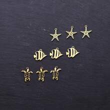 Lote de 3 encantos de línea artística de señora para DIY artes manuales - borlas, aretes, collares, joyería con colgante de acero inoxidable en forma de hongo