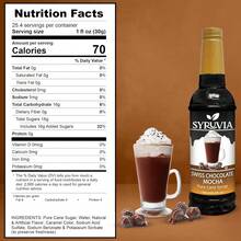 Syruvia Swiss Chocolate Mocha Syrup - 25.4 Fl Oz Premium Coffee Flavoring Syrup - Kosher Coffee Syrups, Gluten Free, No Coloring, Perfect For Drinks, Soda, Shakes, Desserts, And More. - 25.4 Fl Oz - View 2