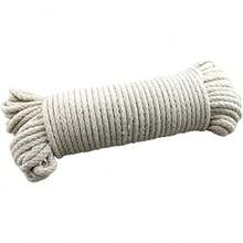 100 Ft Heavy Duty Braided Cotton Rope Clothesline Approximately # 6 1/4" 6 Mm Multi Purpose Home Boat Camping - 1 - View 8
