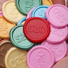 25 pezzi di adesivi con sigillo di cera a motivo 520, adesivi autoadesivi per buste, inviti di matrimonio, biglietti di auguri, confezioni regalo, articoli per il ritorno a scuola, forniture scolastiche