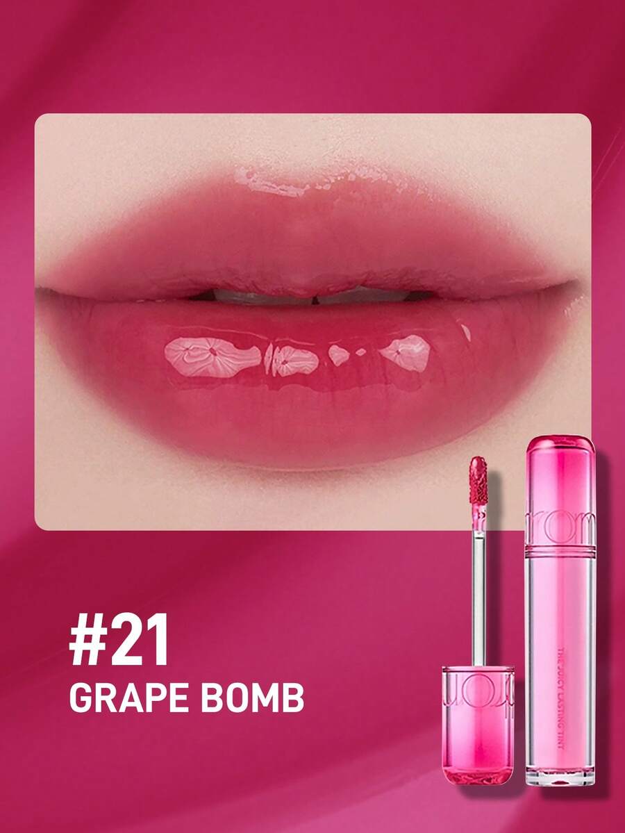 Rom&Nd Juice Mirror Water Gloss Lip Gloss Korean Makeup Student Lip Balm Moisturizing Lip Gloss - 21 GRAPE BOMB - 查看 1