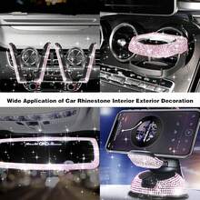 Bling Car Trim Strips, Bling Car Trim Strips, Rhinestone Strips For Car Dashboard Decoration Glitter Interior Exterior Accessories Automotive Diamond Inlaid Decorative Strip DIY 1pc - Multicolor - View 2