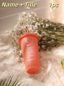 1/5 件，个性化派对冷饮杯，自定义名称和标题，加厚材质，24 盎司大容量，可重复使用，带吸管，适用于婚礼、单身派对、生日派对、户外运动沙滩水瓶以及父亲节礼物、毕业杯、伴娘礼物 - 五彩杯 - 查看 43