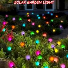 Luces solares de decoración para el jardín exterior, Luces solares de luciérnagas LED 6/8/10, Luces solares oscilantes de luciérnagas para el patio, camino y decoración de plantas, Luces de jardín solares
