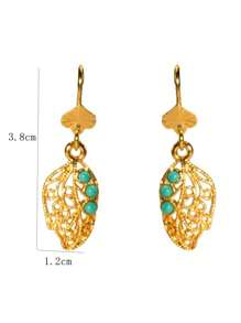 Modische & vielseitige klassische bohemian 24K vergoldete Messing Quaste Cut Out Blatt Tropfen Ohrringe, elegantes Premium Luxus Design zeigt verfeinerte Eleganz