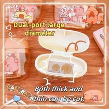 2/4 tailles de taille-crayons mignons de marsouins sans nageoire - design à double trou transparent rabattable, marsouins sans nageoire de dessin animé mignons avec des accessoires colorés, plastique portable et durable, cadeau d'anniversaire idéal pour les étudiants et l'utilisation de bureau, récompense scolaire. Étui à crayons mignon, rentrée scolaire, fournitures scolaires ludiques, structure robuste