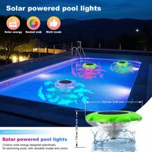 Solarschwimmende Poolbeleuchtung, RGB-Farbwechsel schwimmende Poolbeleuchtung, IP68 wasserdichte schwimmende Solar-LED-Poolbeleuchtung, die aufgehängt werden kann, geeignet für Sommerpools, Whirlpools, Hochzeiten, Wege und Partydekorationen.