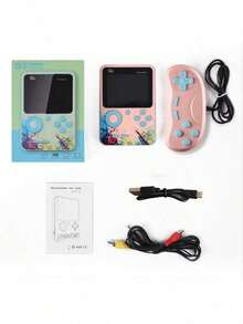 500 合 1 复古掌上游戏机，适合返校、生日、复活节、万圣节、圣诞节的礼物 - 完美礼物，400mAh 锂电池 - 彩色 - 查看 7
