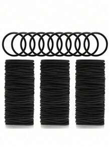 Black Hair Ties, Suitable For Thick Curly Ponytail Holders, Fit For Daily Hairstyles, Updos, Christmas Makeup, Bridal Makeup, Outdoor Hairstyles, Showering And Elastics, Hair Bobbles