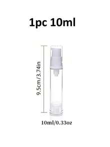 1/2/3/6pcs Airless Pump Bottles, 5ml/10ml/15ml,Empty Refillable Airless Pump Jars, Travel Size Dispenser Vacuum Eye Cream Bottle, Travel Containers For Toiletries,Mini Travel Bottles For Lotion Toiletries Liquid Toner Sample - Multicolor - View 18