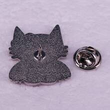 Cute Cartoon Cat Brooch Fun Accessories Badge - Multicolor - View 2