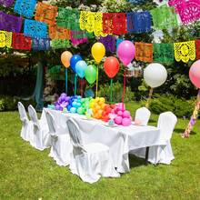 Decoraciones para fiesta mexicana, 1/2 Banderines de carnaval, Banderines de papel recortado de plástico de 18 pies para fiestas de cumpleaños mexicanas del 5 de mayo, Banderas y banderines con temática mexicana colorida, Decoraciones colgantes del Día de los Muertos, Suministros para fiestas en el hogar. - Multicolor - Ver 8