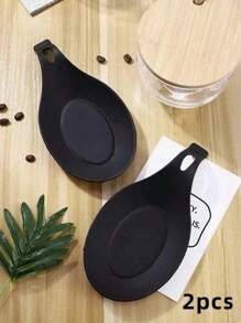 2pcs Silicone Spoon Rest, Multifunctional Kitchen Utensil Holder
