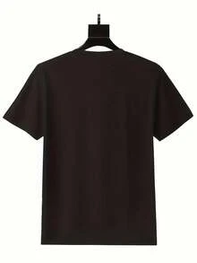 % Cotton Men's Micronesia Kosrae Island Pattern-Shirt - Black Casual Round Neck Short Sleeve-Shirt With Kosrae Island Design, Summer Outings And Casual Wear|Playful Design|Bold Graphic-Shirt - Black - View 2