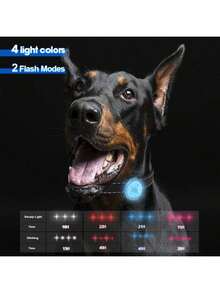 1pc Versatile Collar Light, 4-Mode Pet Collar Light Water Resistant,IPX6 Waterproof,Adjustable And Easy To Install For Night Walks With Your Pet-Universally Compatible With All Collar Sizes, Cycling, Mountain Climbing Available - Multicolor - View 4