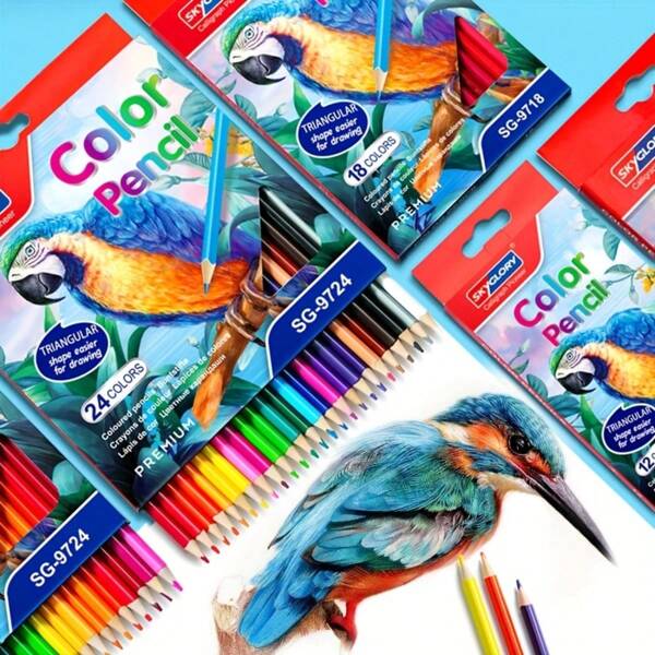 36pcs Adult Colored Pencil Set, Student Painting Brushes, Vibrant Professional Artist Painting Pens, High Quality Soft Core, For Painting And Sketching, Suitable For School, Soft Core Art Painting Pencils, For Coloring, Sketching And Painting, School Supplies, Painting Supplies, Art Supplies To Unleash Your Creativity, Fun Colored Pencil Set, Inspiring Drawing Thought Recognition Of Color, Expanding Imagination And Endless Fun