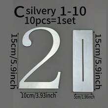 10 peças de números de mesa de casamento dourados de 1 a 10, placas de números de mesa de espelho dourado acrílico com película protetora, adequadas para recepções de casamento, festas, decoração de eventos de aniversário e aniversário, presentes de verão, praia, volta às aulas, materiais escolares, decoração de quarto - Multicolorido - Ver 16