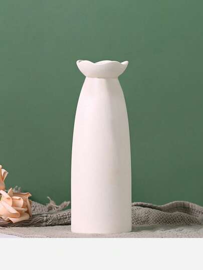 1PC Wit Flower Vase, Ceramic Vase Flower, Small Big Centerpieces, Boho Pampas Grass, Farmho Home Moderne Birthday Graduation Back To School Room Supplies Glass view 3