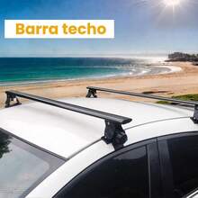 MAGIC SELECT Barras de Techo para Coche Universal. Baca Portaequipajes de Coche para Viajes. Barras Superiores Compatibles con Rieles para Equipaje. Barra Portátil para Transportar. - Negro - Ver 2