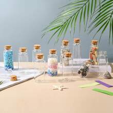 Glass Bottles With Cork 5/30/50Pcs 10ml Spell Jars Potion Bottles Halloween Decor Wish Bottles For BabyShower Wedding Favors Party Decoration DIY Art Storage Accessories