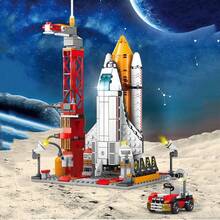 Astronaut Building Blocks Set, 3D Assembly Educational DIY Construction Toy Model, Home Decor For Space Enthusiasts, Creative Holiday Gift, Aerospace Rocket & Spaceship Series Launch Set - Multicolor - View 7