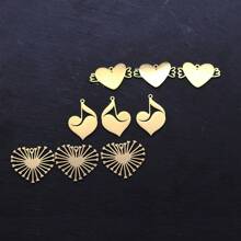Set de 3 piezas/Lote de encantos de Body de señora con líneas exquisitas, artesanía DIY, borlas, pendientes, collares, fabricación de joyas, colgante de acero inoxidable de setas