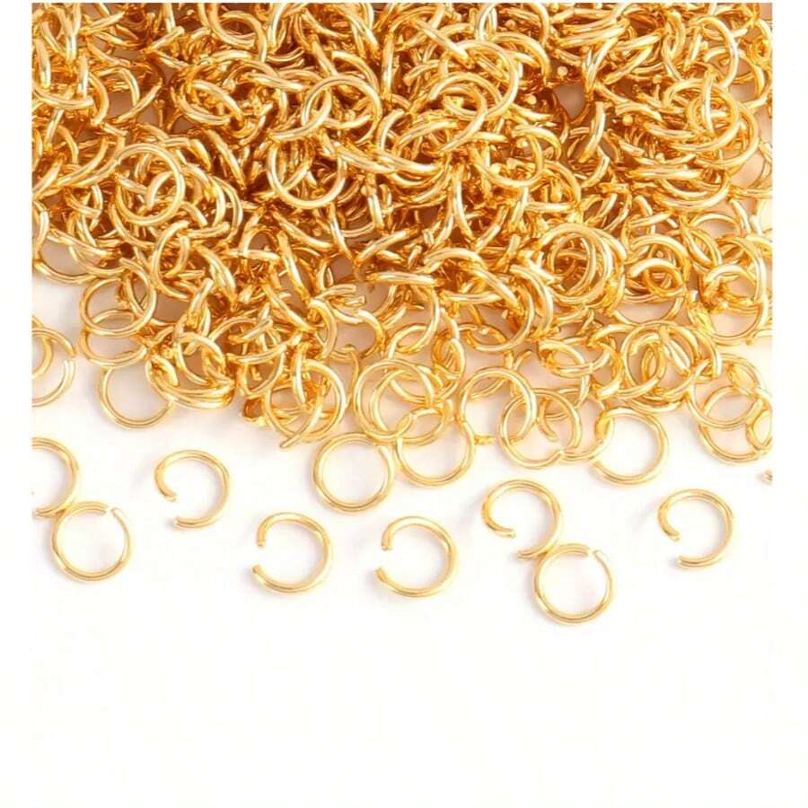 100 Stücke Edelstahl vergoldete und versilberte offene Sprungring, Teilungsringe für DIY Schmuckherstellung, Halsketten, Armband Verbindungen