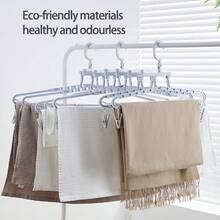 2025 New Japanese Multi-Function Foldable Retractable Drying Rack, Towel Rack, Wrinkle-Free Anti-Wind Quilt Drying Rack, Towel Rack, Foldable Retractable Clothes Hanger, 5-Tier Extendable Towel Rack For Underwear & Clothes Rotation - Multicolor - View 9
