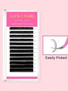 Extensiones de pestañas individuales premium de 8-15mm de grosor - Negro - Ver 3