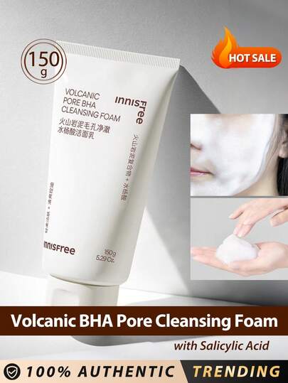  Innisfree Volcanic BHA porrengöringsskum med salicylsyra 150 g, sulfatfritt, exfolierande koreanskt rengöringsskum
