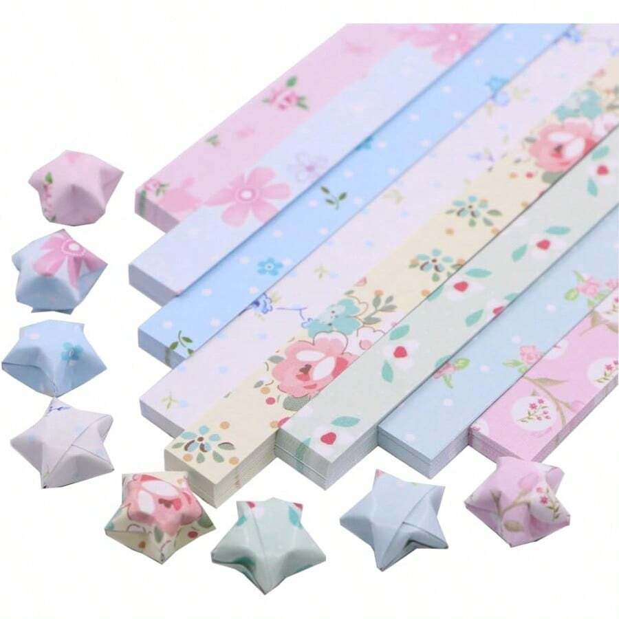 1590 hojas de tiras de papel de origami para hacer estrellas, paquete de papel de origami pastel con estrellas de la suerte, suministros de artesanía de papel DIY - varios colores - Ver 1