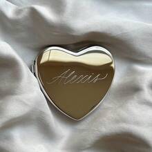 Personalized Hand Engraved Makeup Mirror |Bridesmaids Gifts |Bridal Party Proposal Keepsake |Custom Named Pocket Mirror |Heart Mirror - Multicolor - View 7