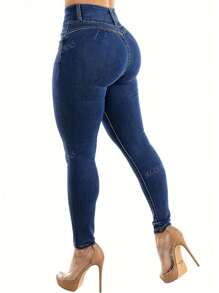 Women's Butt Lifting Jeans, High Elastic Tummy Control Skinny Long Pants, Fashion Elegant Casual Trousers Suitable For Date, Commuting, Shopping