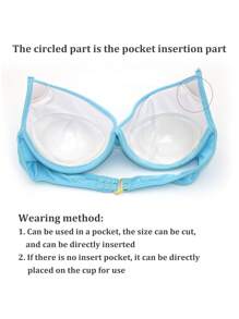 1 Paar selbstklebende Silikon dünne obere und dickere unsichtbare ultra-dicke Unterwäsche Schwamm-Pads für Badeanzug Bikini Push-up Brustpads, einfarbige Brustpads, BH Körbchen Pads