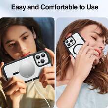 Rugged MagSafe Defender Phone Case Compatible With IPhone 16 / 15 / 14 / 13 / 16E / Plus / Pro / Pro Max / - màu đen - Xem 3