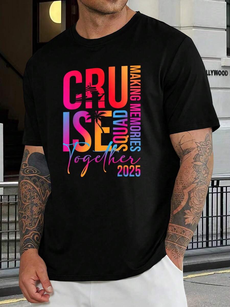 Camisetas a juego para vacaciones familiares en crucero - Camisetas para grupos para hombres y mujeres - Ropa informal para vacaciones de verano - Negro - Ver 1