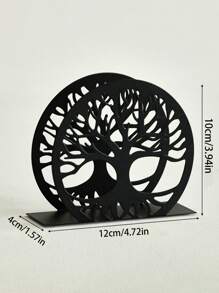 1 Napkin Holder, Gold, Black Wrought Iron Tissue Holder, Modern Black Napkin Holder, Self-Supporting Vertical Napkin Holder, Metal Napkin Holder, Suitable For Western Restaurants, Coffee Shops, And Restaurant Decoration