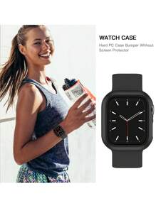 6-teiliges/Set Herren Damen Lässig PC Uhrengehäuse Anti-Drop-Schutzhülle, für Apple Watch 38/40/41/42/44/45/46/49 mm, für Apple Watch Series Ultra/SE/10/9/8/7/6/5/4/3/2/1, intelligentes Uhrengehäuse-Zubehör, Cut Out