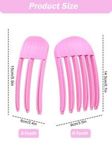 2pcs/1pc Volumizing Hair Clip, Suitable For Bangs Styling. Whether Your Hair Is Fine, Thick, Curly Or Straight, These Root Clip For Curling Can Provide Easy Styling Anytime, Anywhere.