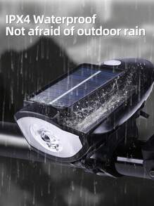 X-TIGER Rechargeable Bicycle Headlight And Taillight Set, 250 Lumens Solar Power Bicycle Front Light, Safe LED Warning Waterproof USB-C 1200mAh, Ultra Bright For Cycling Safety At Night