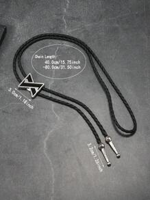 1pc Adjustable Cross Star Necklace, Vintage & Cross Pendant Necklace Jewelry, Suitable For Daily Wear & Gift